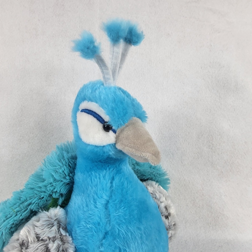 12" Wild Onez Peacock Aqua Blue Plush Stuffed Animal Busch Gardens Seaworld Toy